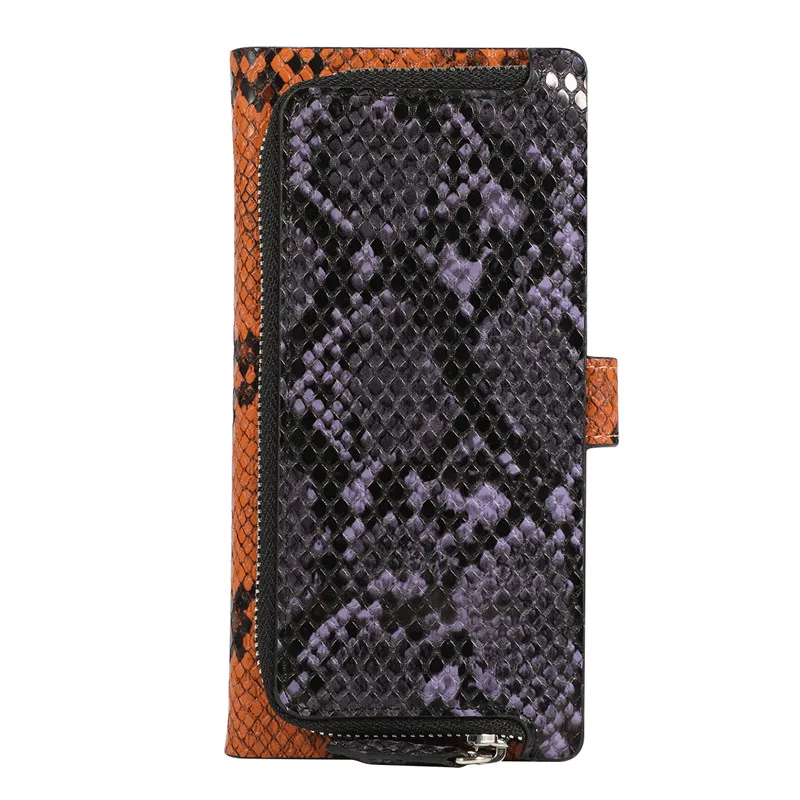 Роскошный классический флип-чехол со змеиным принтом чехол для телефона из искусственной кожи для IPhone X XS Max 8 7 Plus 11 Pro Max кошелек Стильный чехол со слотом для карт - Цвет: 3
