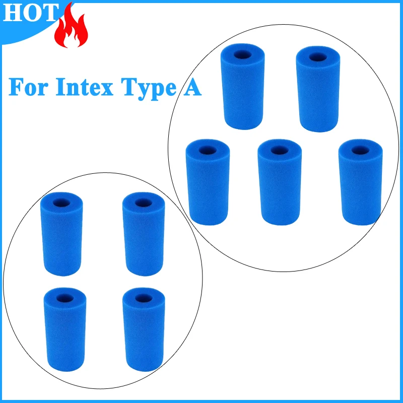 5 uds esponja de filtro de espuma para Intex tipo a reutilizable lavable accesorios de filtro de acuario para piscina