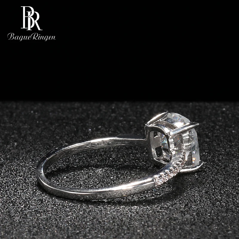 Bague Ringen, классика, серебро 925, ювелирные изделия для женщин, обручальные кольца, квадратные драгоценные камни, геометрические, AAA, циркон, принцесса, свадебный подарок