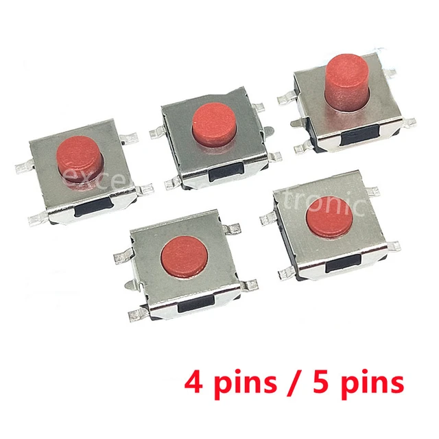 Push Button/Tactile Switch Pinout Connections, Uses,, 45 OFF