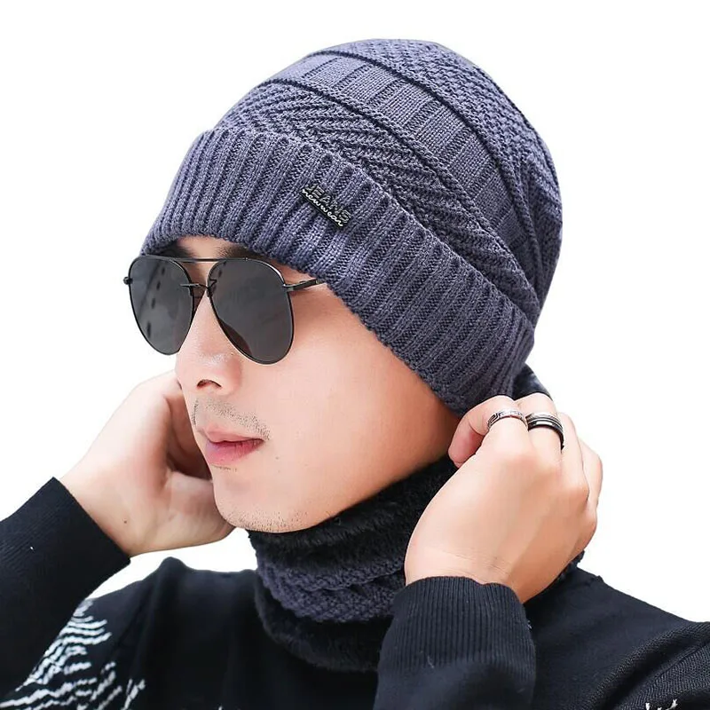 Зимние шапки Теплые Лыжные шапки шарф шапка вязанные шапки маска Gorras Теплые Мешковатые шапки для мужчин и женщин Skullies Beanie шапки