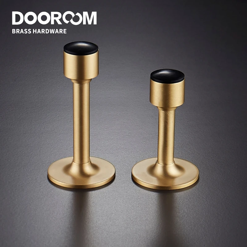 Brass Door Stopper Hole Free Bathroom Floor Wall Mount