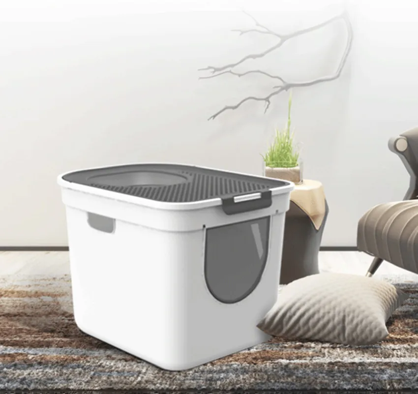 Cat Litter Box Fully Closed Shit Deodorant Top Into The Extra Large Cat Litter Box Supplies Toilet Anti-spatter