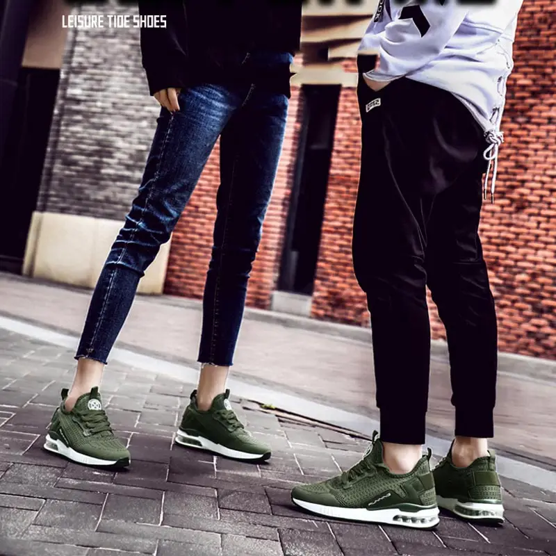 Zapatillas deportivas con cámara de aire para mujer, zapatos transpirables  para correr, tenis, gimnasio, color gris, para verano, E 239|Zapatillas de  correr| - AliExpress