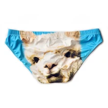 8 цветов, летнее мужское пляжное купальное бикини, плавки с принтом, низкая талия, сексуальные мужские купальники с животными, быстросохнущие мужские плавки