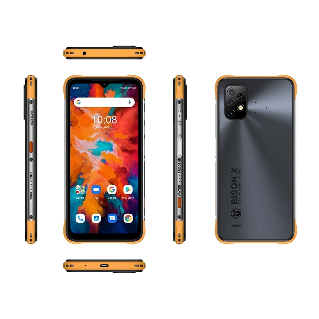 best pocophone for gaming Global Version UMIDIGI BISON X10 4GB+128GB IP68/IP69K Waterproof Rugged Mobile Phone 6.53" 6150mAh Helio P60 NFC Smartphone best phone of poco