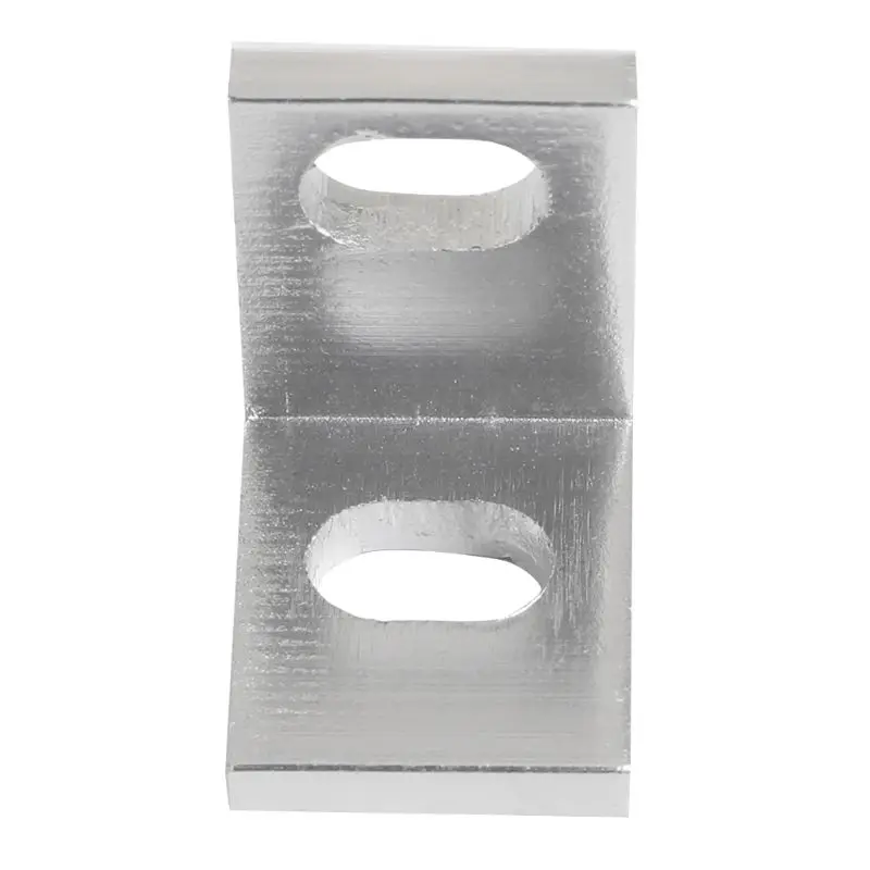 L-образный кронштейн Серебряный алюминиевый Угловой Кронштейн Рамка с одним/двойным/тройным отверстием для Openbuilds 3d принтер запчасти аксессуары