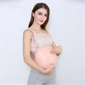 

Fake Silicone Belly Stronger Straps Waist Belt Tummy Woman Pregnant 3-4 Months