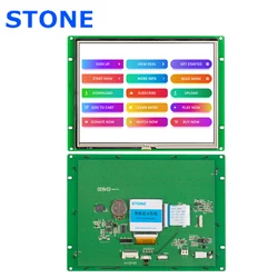 Módulo de exibição touch lcd tft de 8.0 polegadas, com placa de controlador + programa + suporte de software qualquer mcu