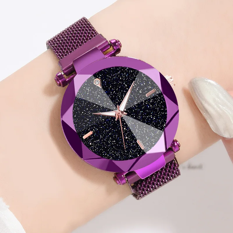 Роскошные женские часы Звездное небо женские часы-браслет ремешок из нержавеющей стали Кварцевые наручные часы reloj mujer relogio feminino