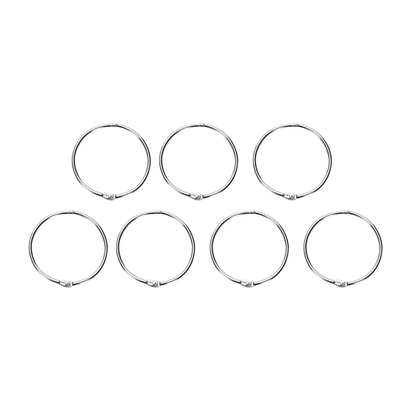 

7 Pcs Metal 3.3 inch Loose Leaf Rings Binder Key rings for Scrapbooking Book