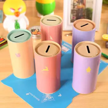 

New Lovely Animal Printed Money Box Creative Gift Saving Bank Money Box Tin Coin Cartoon Zoo Piggy Bank Home Ornament