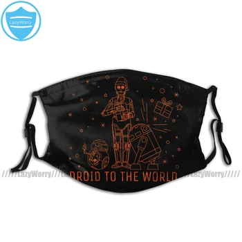 

Star Wars Mouth Face Mask Star Wars Rebel Droid Holiday Line Art Facial Mask Fashion Cool with 2 Filters for Adult
