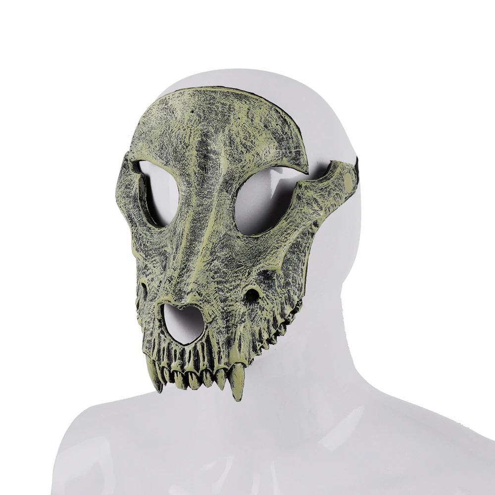 

Halloween Carnival Sheep Bone Mask Half Face Animal Party PU Foam 3D Cosplay Face Shield Costumes Festival Horrifying Colors