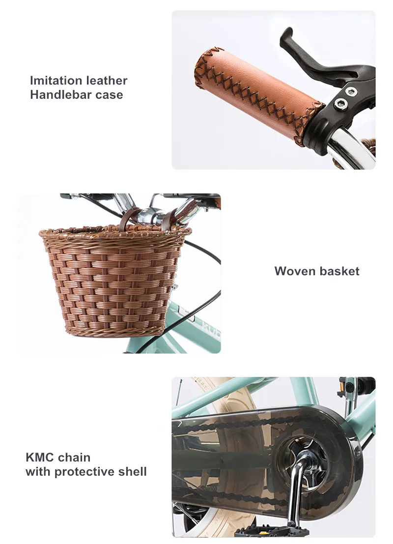 New Kids Bike 14/16 inch 3 - 9 Years Old Boys and Girls Princess Vintage Bicycle Baby Children Balance Bike With Auxiliary Wheel