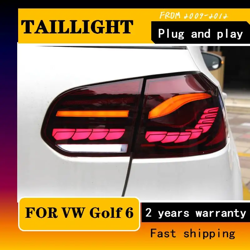 

Car Styling For VW Golf 6 Tail Lights 2009-2012 Golf6 R20 LED Tail Lamp GTS DRL Dynami Signal Brake Reverse Auto Accessories