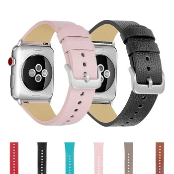 

Classic Leather Strap For Apple watch band 4 44mm 40mm iwatch series 3 2 1 42mm 38mm Wrist bracelet belt watchbands Accessories
