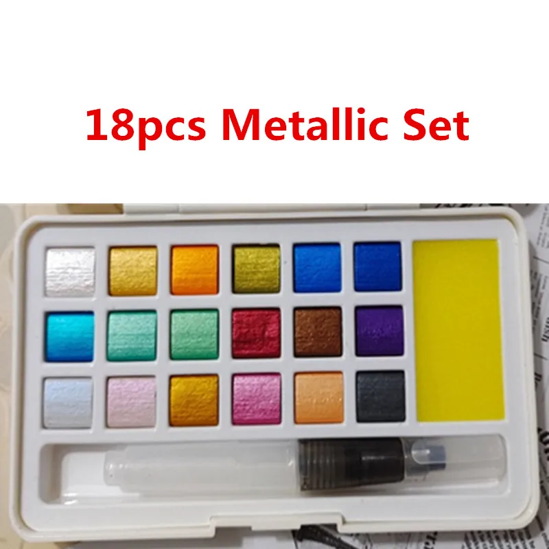Watercolor Paint Watercolor Pigment Solid Pigment Watercolor Blue Purple Manicure Decor Metallic Paint Nail Draw Chrome Glitter Powder Flowers Decor Nail Pigment