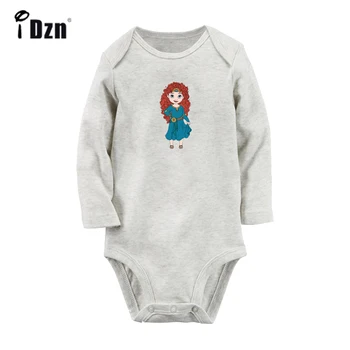

Cute Little Princess Merida Cinderella Aurora Garfield and Odie Baby Bodysuit Toddler Long Sleeve Onesies Jumpsuit Clothes Gift