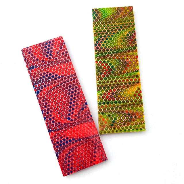 DIY Knife Handle Material Plate C-Tek Resin Material for Knife Handle Patch  Snake Grain Honeycomb Pattern Handle Material - AliExpress