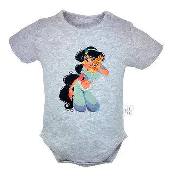 

a whole new world Latin lamp Princess Jasmine Design Newborn Baby Boys Girls Outfits Jumpsuit Print Infant Bodysuit Clothes