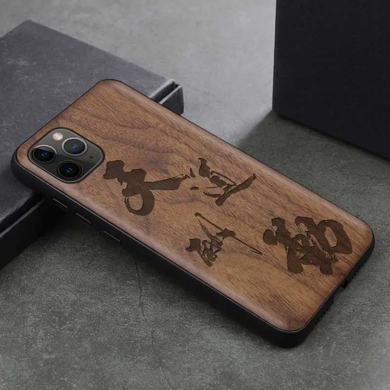 7 Чехол для телефона Techase, орех, s, для iPhone X, XS, 11 Pro, Max, 7 Plus, животное, Constantine, майя, дерево, слон, пословица, чехол для мобильного телефона, Деревянный чехол - Цвет: 7