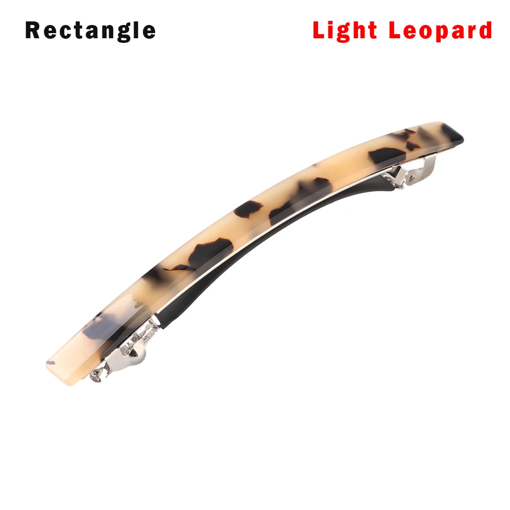 Rectangle 1 шт. янтарные акриловые заколки для волос геометрические круглые треугольные шпильки леопардовая заколка в форме сердца аксессуары для укладки волос - Цвет: Rectangle