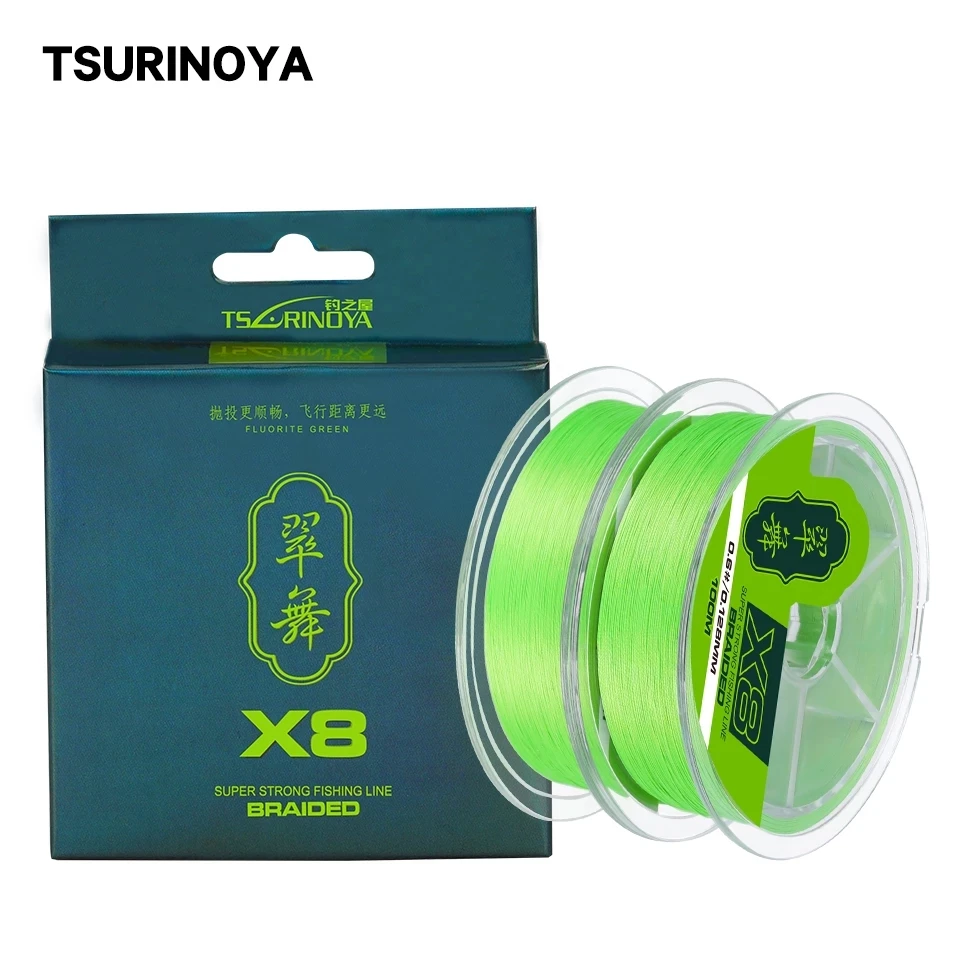 

TSURINOYA PE Braided Fishing Line 100M 150M 8 Strands Weaves Saltwater High Strength Multifilament Fishing Line Pesca 14-50LB