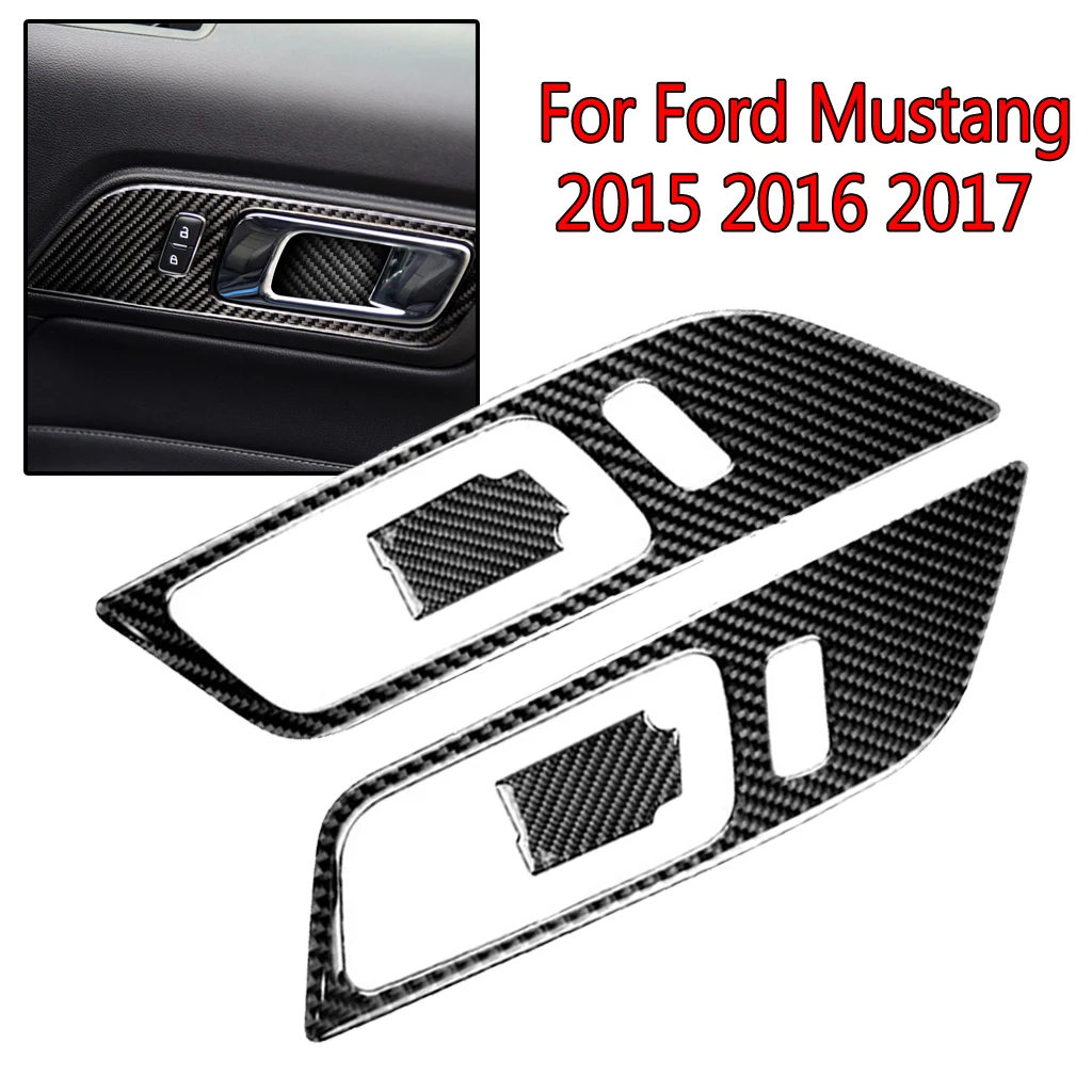 Автомобильная дверная ручка отделка чаши 4 шт. для Ford Mustang- износостойкая