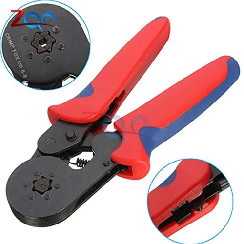 

6-6 0.25-6mm 23-10AWG Hexagon Tube Bootlace Terminal Crimping Pliers Crimp Hand Tools electrical tubular mini clamp adjustable