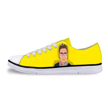 

Customized Cartoon Ruth Bader Ginsburg Print Men Casual Vulcanized Shoes Flats Men's Classic Low Style Teenage Boys Canvas Shoes