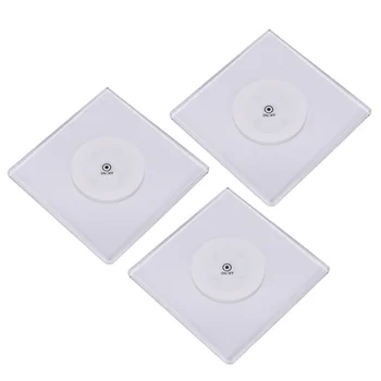 

3pcs Acrylic Crystal Untr-thin LED Glow Coaster Luminous Cup Mat LED Coaster for Home Party Banquet (Square Shape Colorful Light