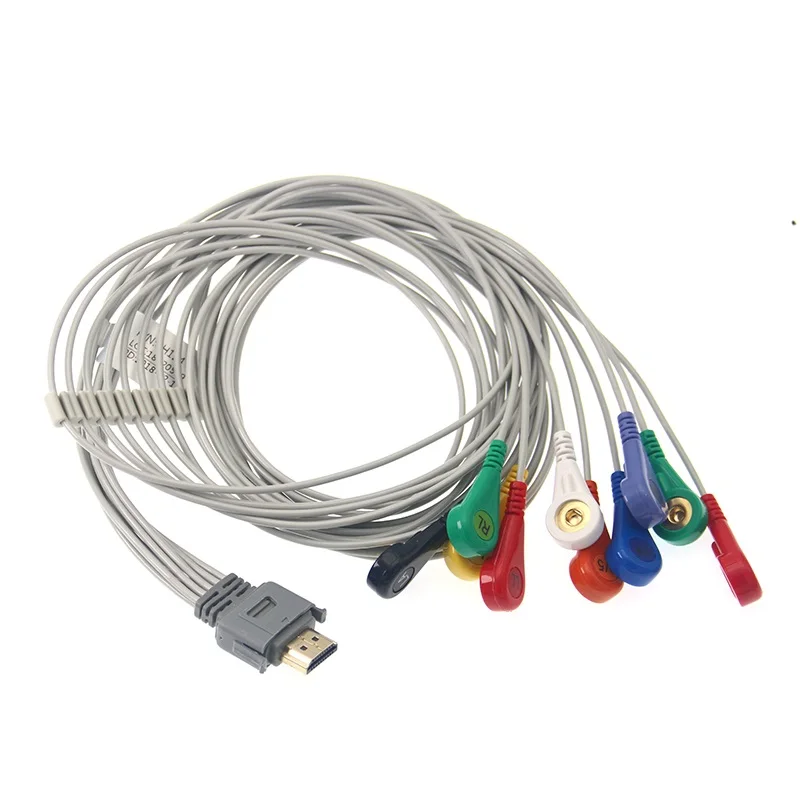 

Holter Recorder ECG Patient Cable 19 Pin 10 Leads Snap 4.0 AHA Standard for Biox CB 1304 C