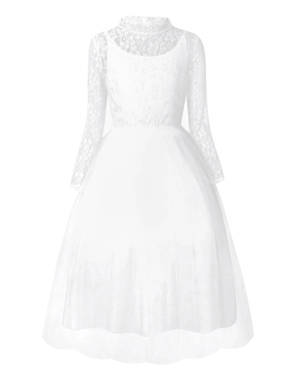 Платья принцессы с цветочным узором для девочек; элегантные кружевные вечерние платья с цветочным узором для первого причастия; торжественные платья для свадьбы - Цвет: White