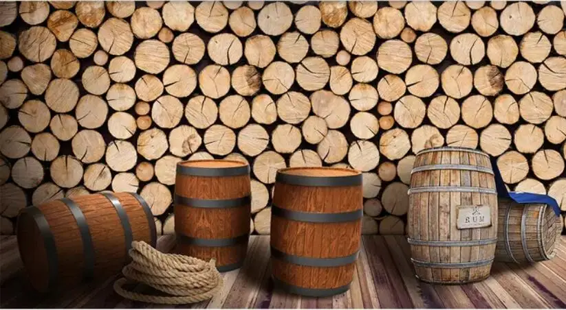 Custom large mural wine cellar wooden wall wallpaper mural
