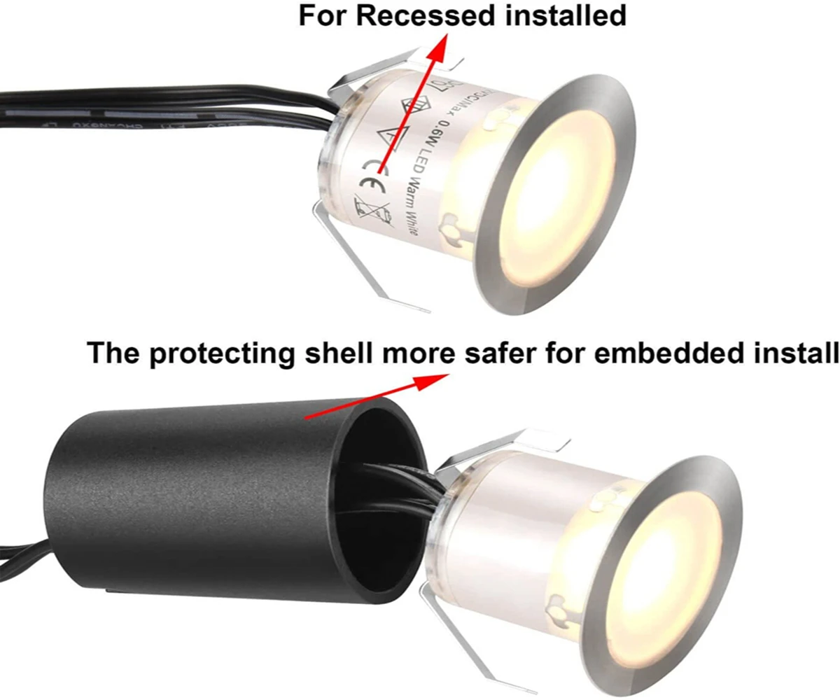 Description Picture 3 of itemIP67 Waterproof DC12V Low Voltage Embedded LED Deck Light Garden Underground Light Stainless Steel Staircase Landscape Light