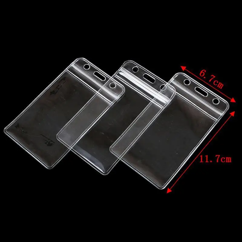 Vertical Transparent Vinyl Plastic Clears ID Card Bag Case Badge Holder Accessories 10Pcs/lot wallet card holder card holder credit card holder credit card wallet card wallet id card holder id card case card sleeves