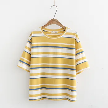 

2018 Cotton leisure T-shirts with short sleeves Summer new women's Cotton leisure bodysuit