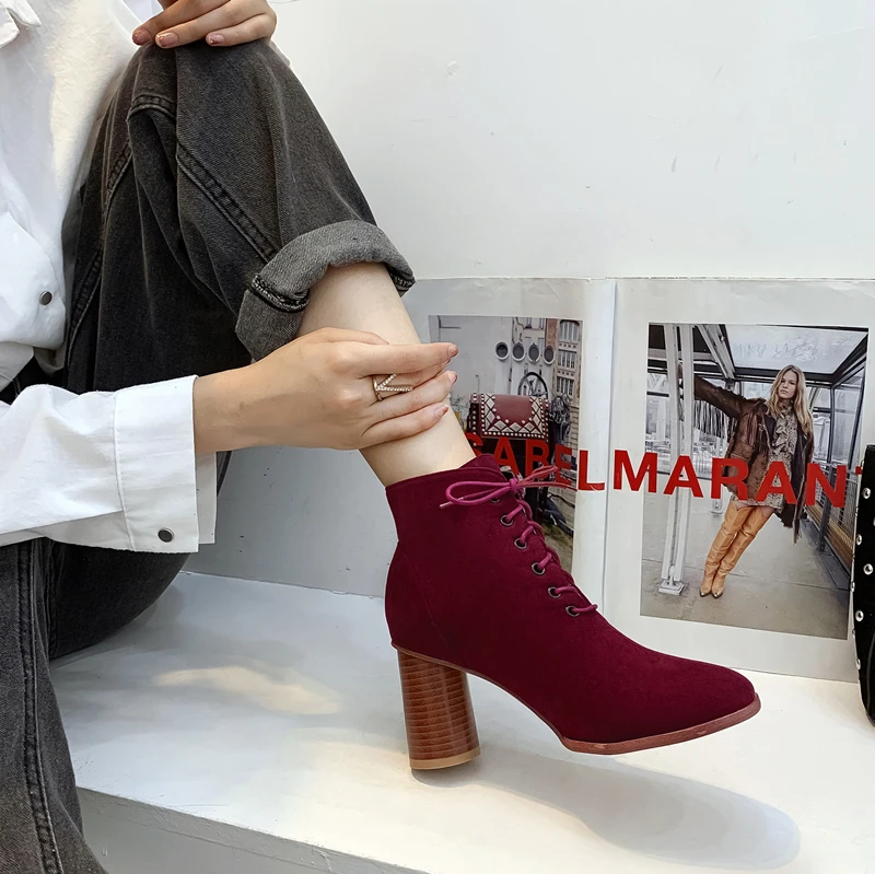 casual suede high heel lace up sandals