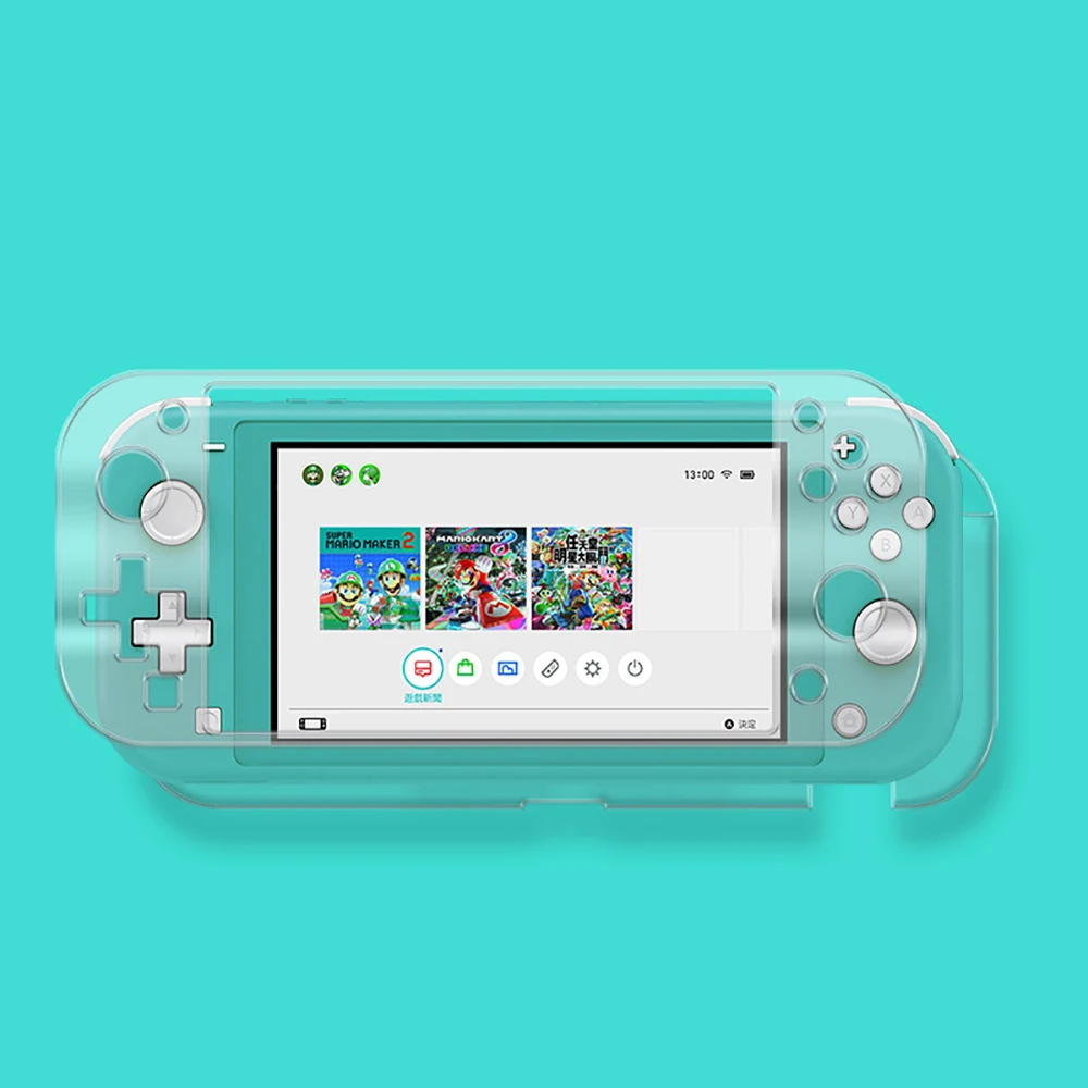 iBen Crystal Transparent Case Protecive Cover Environmentally Friendly PC Skin Fit for Nintend Switch Lite Bracket Function (5)
