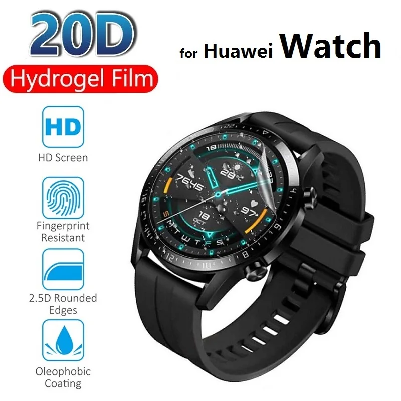3 piezas lamina protector de pantalla de hidrogel para Huawei Watch Fit GT 2 Pro 2e Honor Watch ES GS Pro Magic 2 (no vidrio templado)