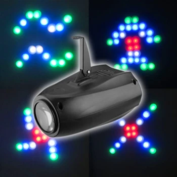 

LED Small Airship 64 LEDS RGBW Auto/Sound 10W Moonflower Lighting Magic Pattern Stage Lights Projector For Home Party LED Lamp