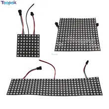 WS2812B Пиксельная панель экрана 8x8 8x3216x16 светодиодный программируемый цифровой гибкий индивидуально Addressable RGB Полноцветный DC5V