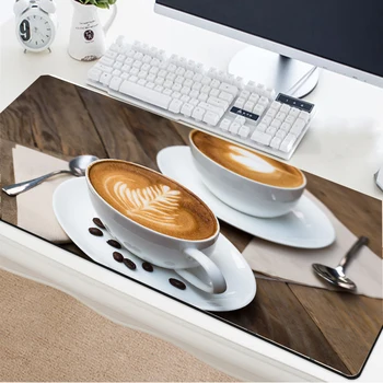 

Yuzuoan Coffee Mouse Pad XL Natural Rubber Non-slip Locking Edge Gaming Player Exclusive Speed Mouse Pad Custom Picture and LOGO