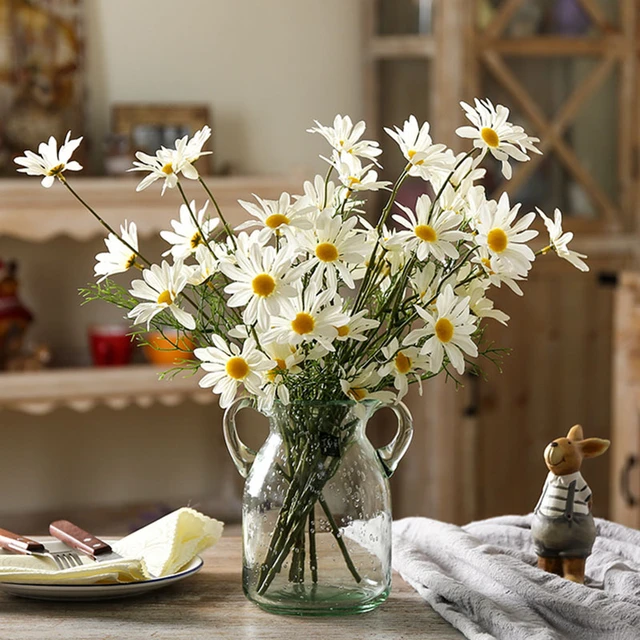 White Artificial Cosmo Daisy Flower - 37