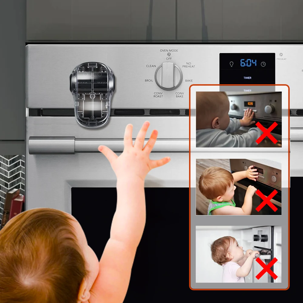 EUDEMON ultima serratura del forno con un nuovo Design per il bambino impedisce al bambino di giocare con le porte del forno tappo della porta del forno di sicurezza per bambini