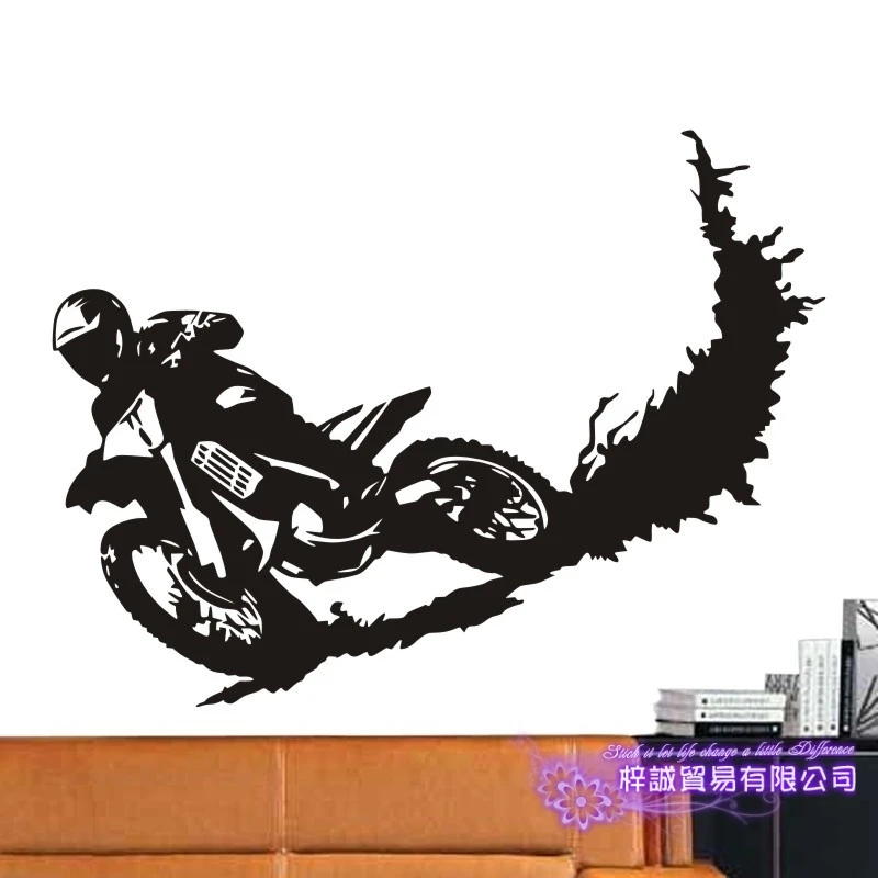 Dctal Motorcycle Sticker Vehicle Motocross Decal Posters Vinyl Wall Decals Autobike Pegatina Decor Mural Autocycle Sticker