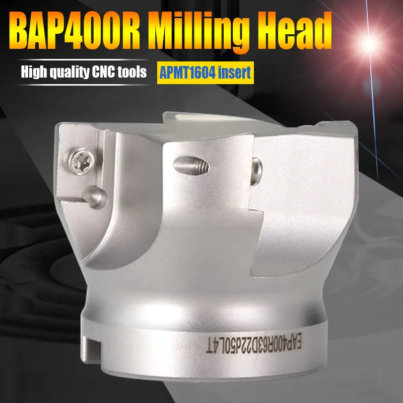 

CNC Face milling cutter head BAP400R 50-22-4T BAP 300R 63-22-4T BAP300R 80-27-6T 90 degree milling tool head use insert APMT1604