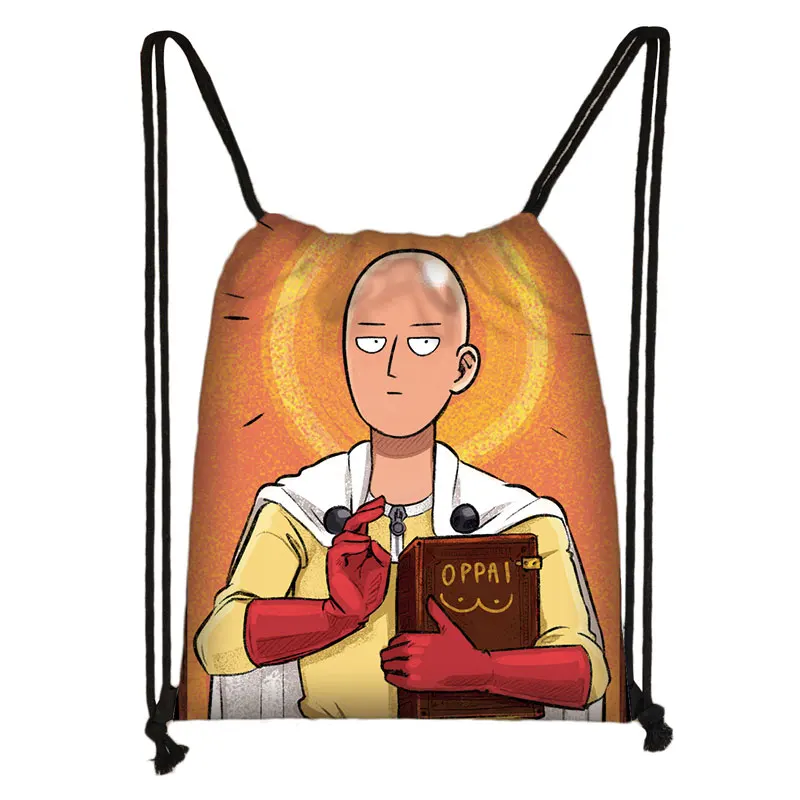 Аниме One Punch Man drawstring сумка рюкзаки для женщин и мужчин Saitama Genos дорожная сумка для подростков мальчиков один удар-человек сумка для хранения Книга сумка