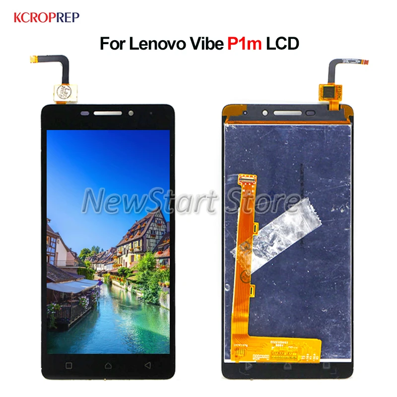 For Lenovo Vibe P1 P1m LCD Display Touch Screen Digitizer Assembly m lcd 5.0&quot With Frame Replacement Accessory | Мобильные